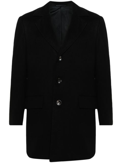 Kiton notched-lapels single-breasted cashmere coat