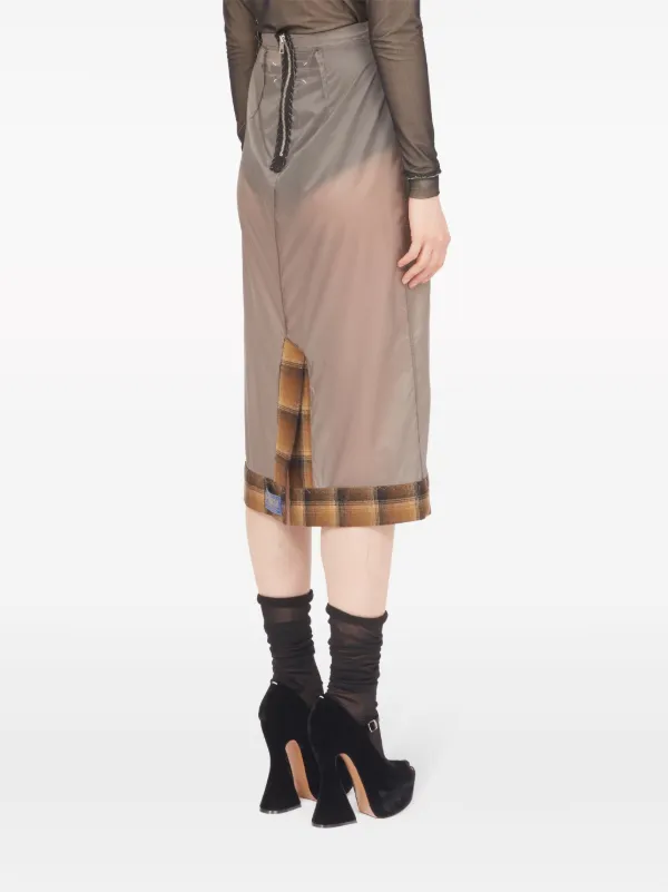 MM6 Maison Margiela グレー フレアスカート MM6 Maison Margiela（ｴﾑｴﾑｼｯｸｽ ﾒｿﾞﾝ ﾏﾙｼﾞｪﾗ）の「MM6 LONG