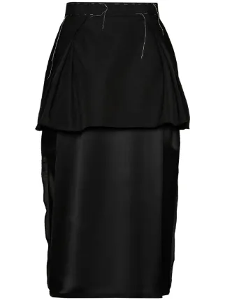 Maison Margiela レイヤード スカート | ブラック | FARFETCH JP