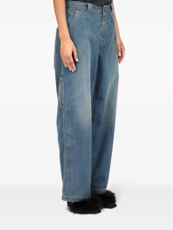 Maison Margiela Americana wide-leg Jeans | Blue | FARFETCH Maison Margiela Americana wide-leg Jeans | Blue | FARFETCH