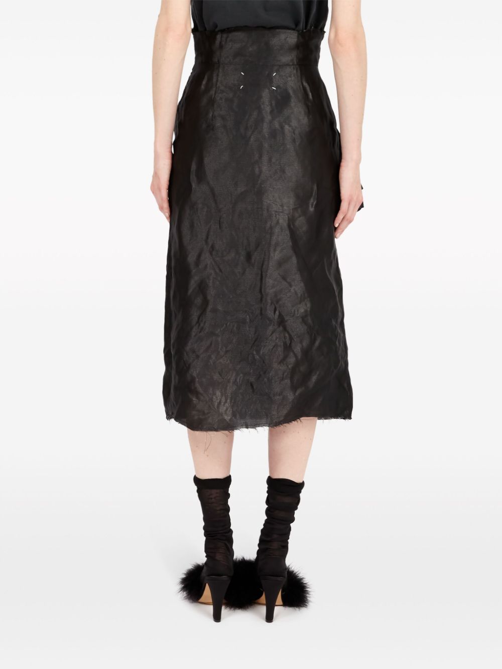 Maison Margiela draped Lurex midi skirt Women