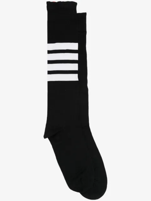 Thom Browne lightweight cotton 4-Bar over-the-calf socks