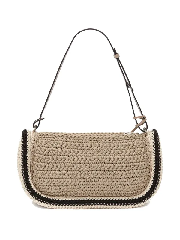 JW Anderson Bumper Crochet Shoulder Bag | Grey | FARFETCH