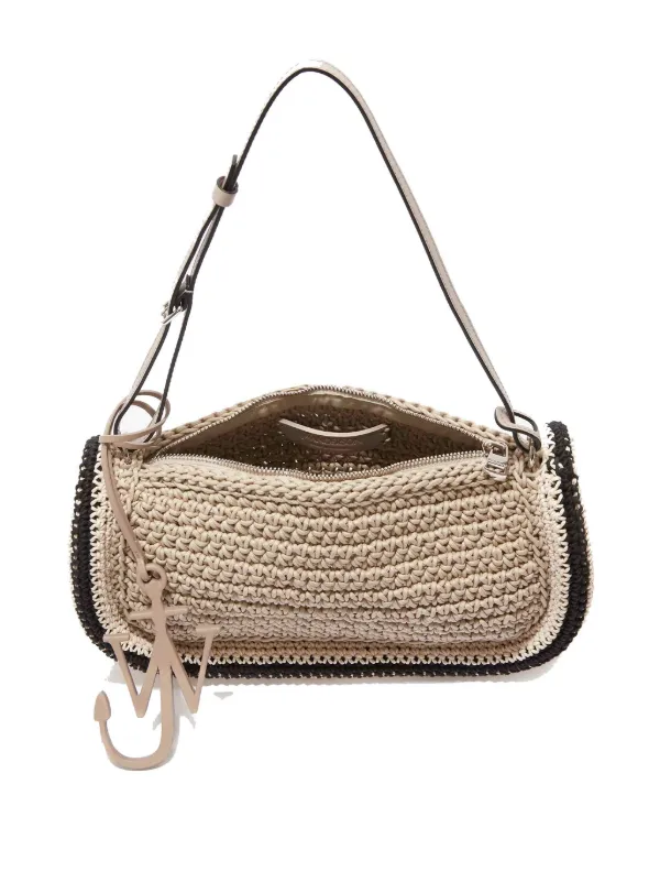 JW Anderson Bumper Crochet Shoulder Bag | Grey | FARFETCH