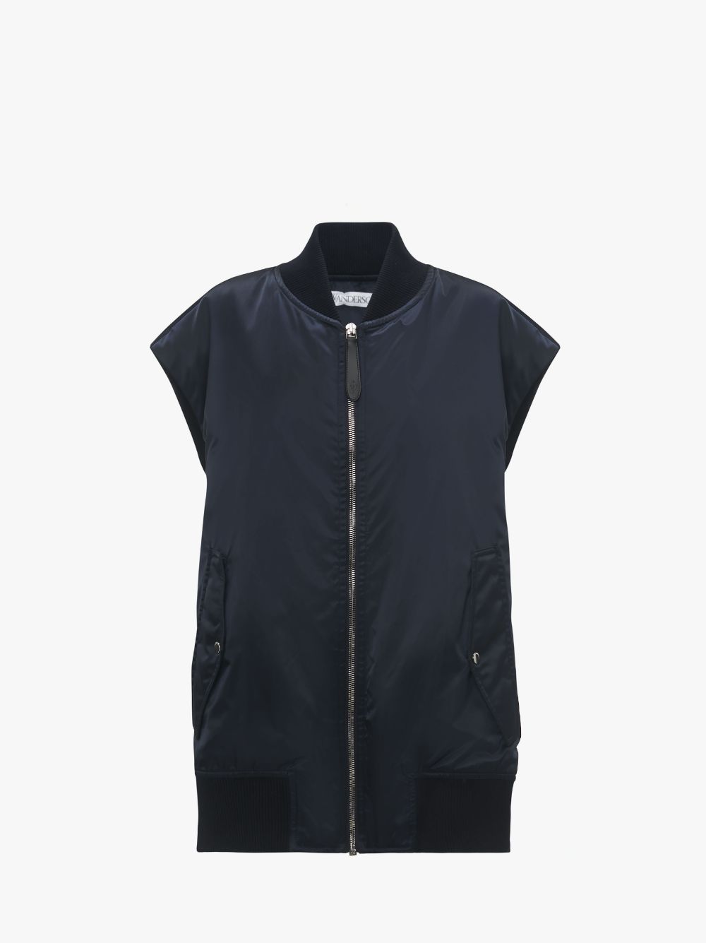 Shop Jw Anderson Sleeveless Bomber Jacket In Blue