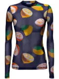 JW Anderson long-sleeve mesh top - Blue