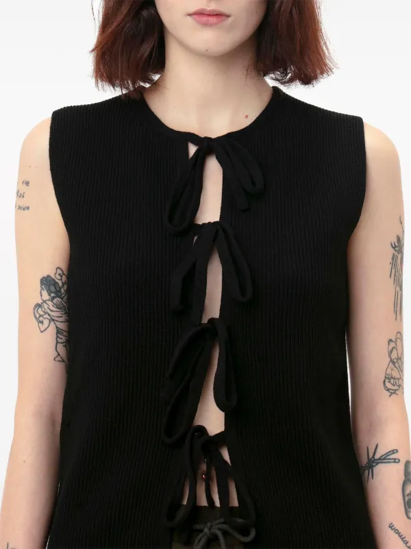 新品　jwanderson トップス　タンクトップ JW Anderson リブ タンクトップ | ブラック | FARFETCH JP
