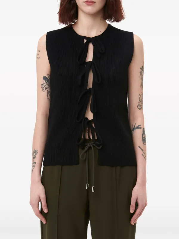 JW Anderson リブ タンクトップ | ブラック | FARFETCH JP
