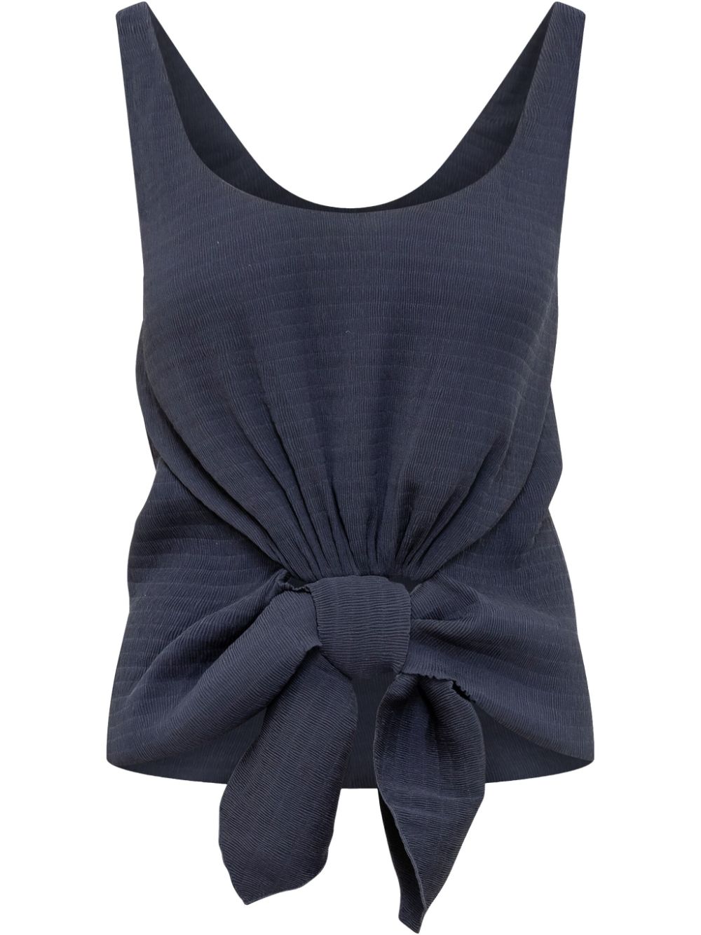 JW Anderson knot-detail plissé top - Blue