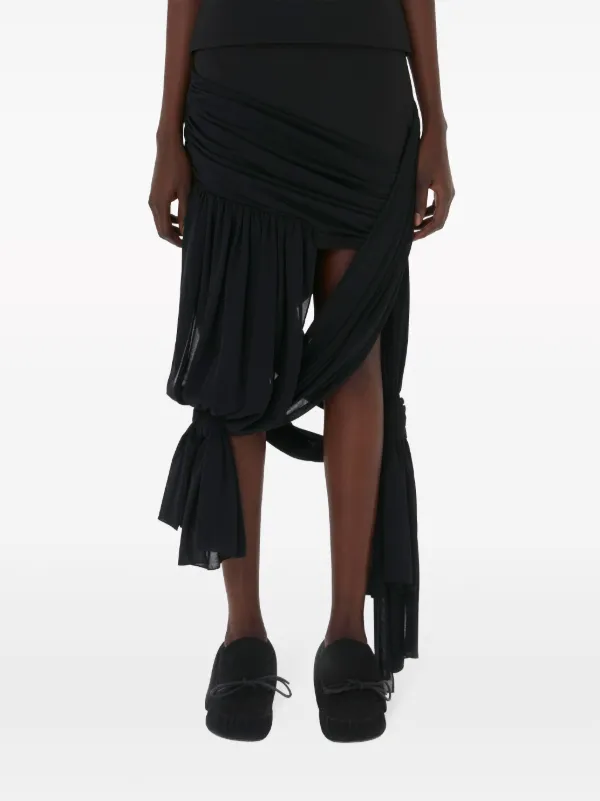 スカート JW ANDERSON Woman Skirt Black SK0192PG1765 999 JW Anderson ASYMMETRIC DRAPED SKIRT | Black | FARFETCH