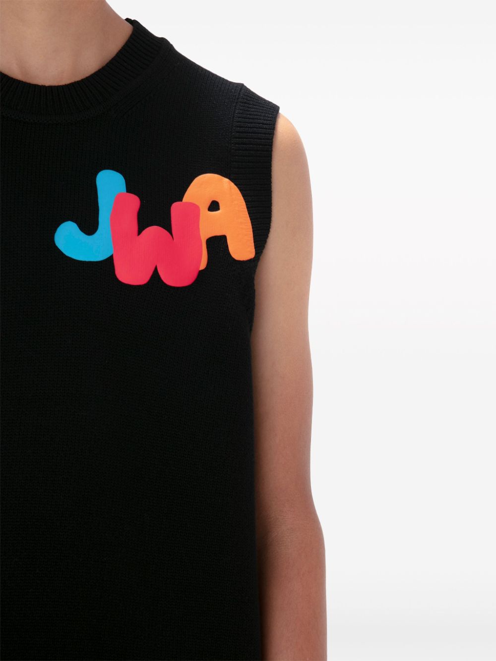 JW Anderson logo-print knitted tank top Women