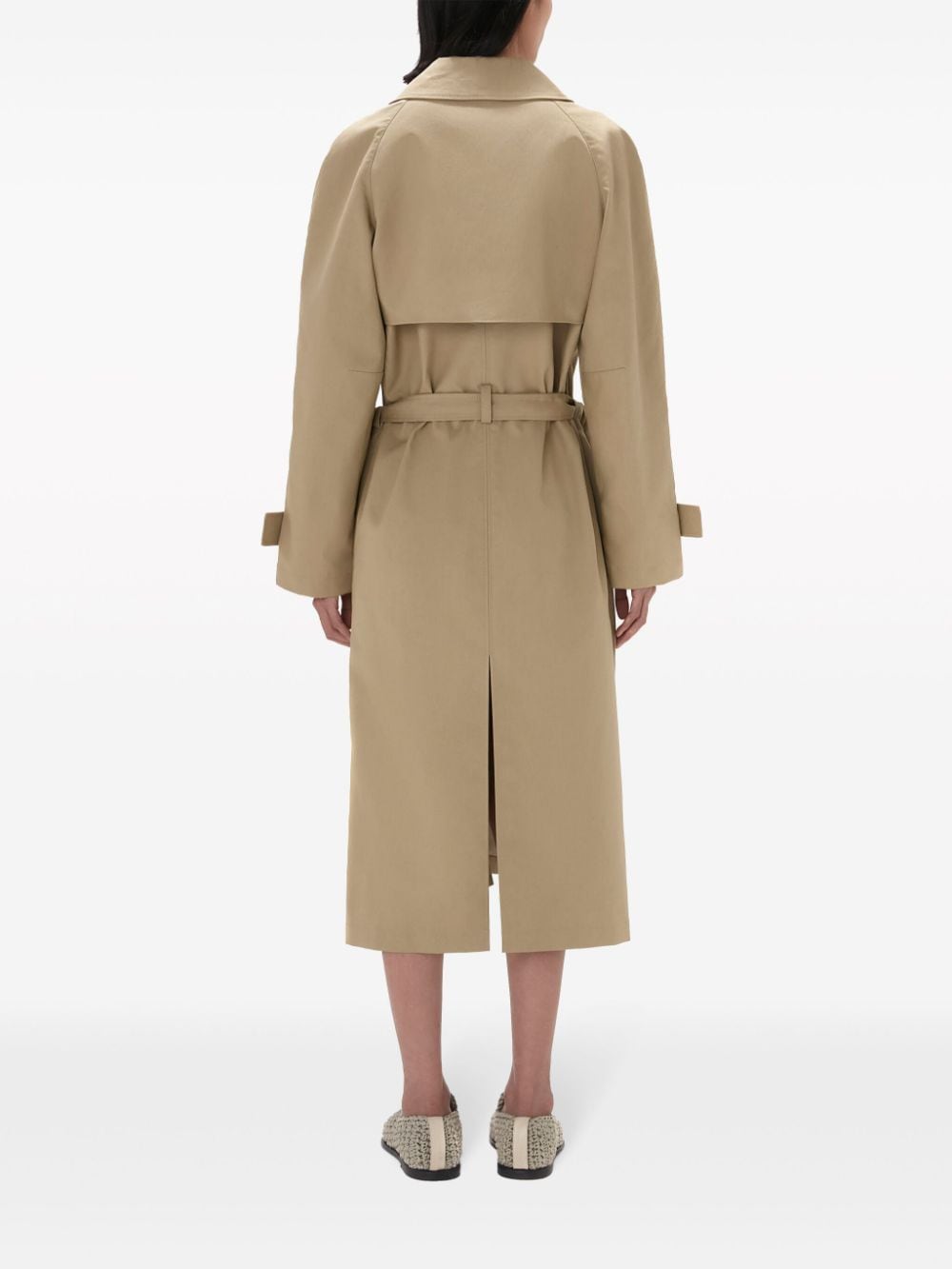 Shop Jw Anderson Gathered-waist Trench Coat In Neutrals