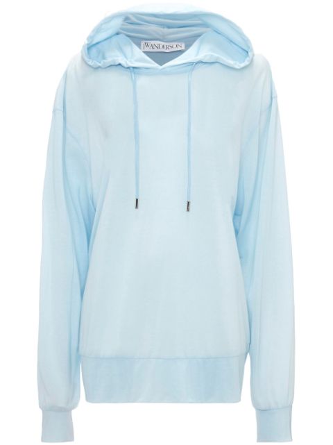 JW Anderson sheer cotton-blend hoodie