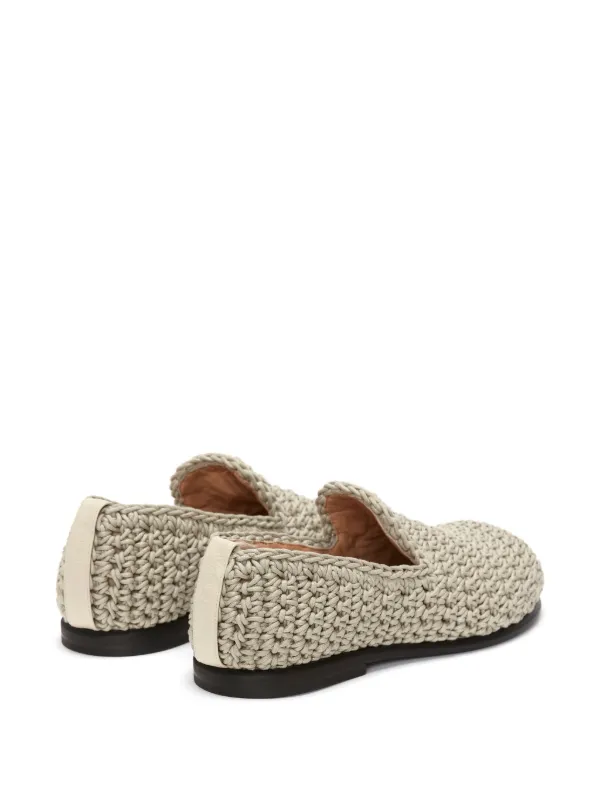 【関税込み】Gourmet Loafers - J.W. Anderson - White - Leathe JW ANDERSON White Leather Gold Oversized Chain Slide Clog