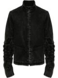 Ximon Lee gathered-detail denim jacket - Black