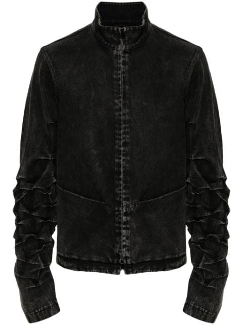 Ximon Lee gathered-detail denim jacket