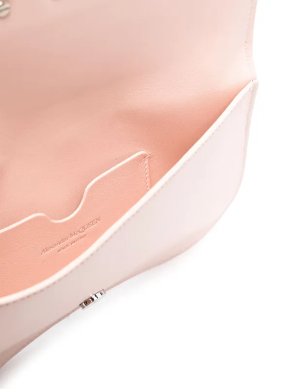 Alexander McQueen logo-plaque Leather Crossbody Bag | Pink