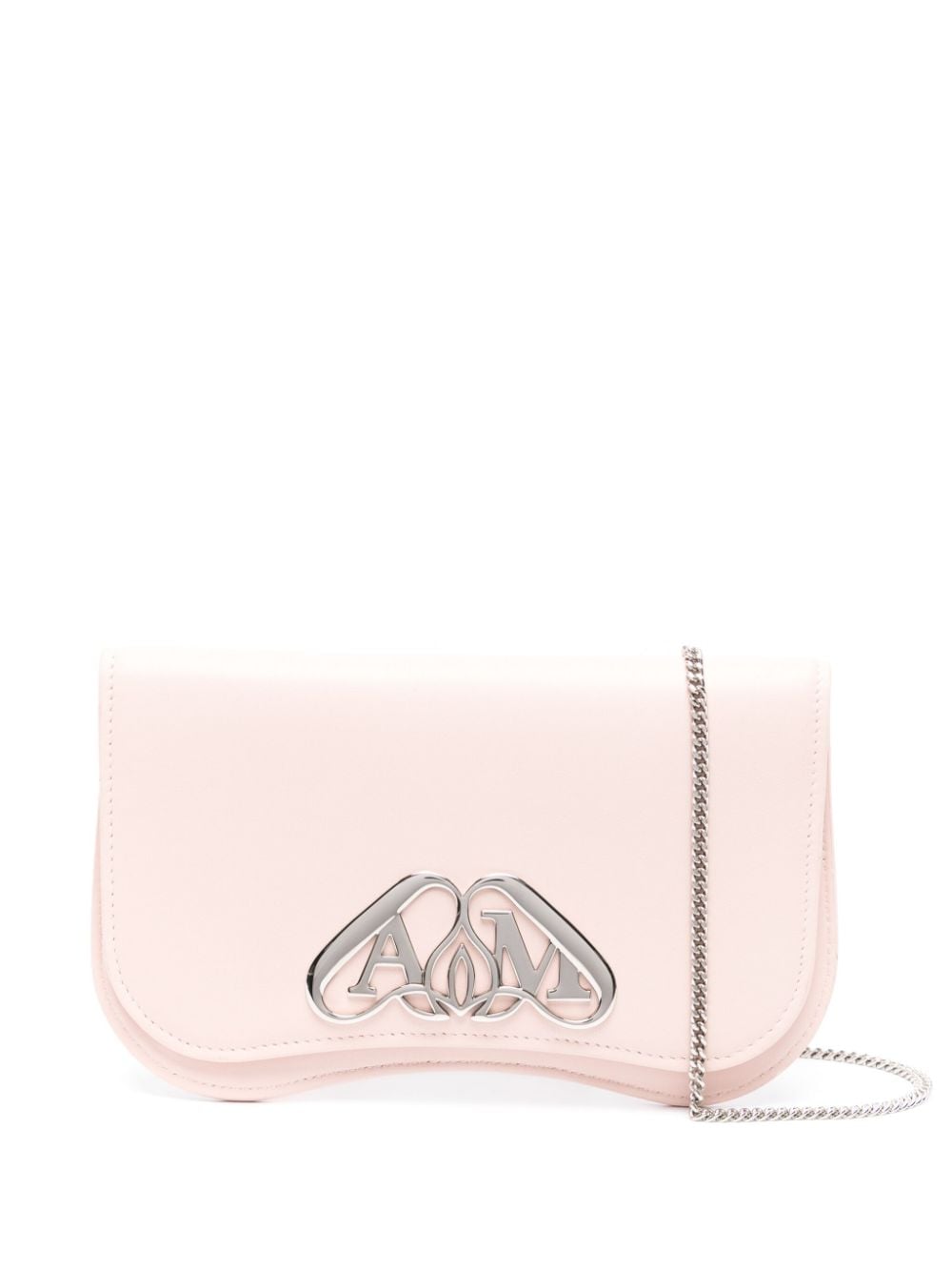 Alexander McQueen Leren crossbodytas met logoplakkaat Roze