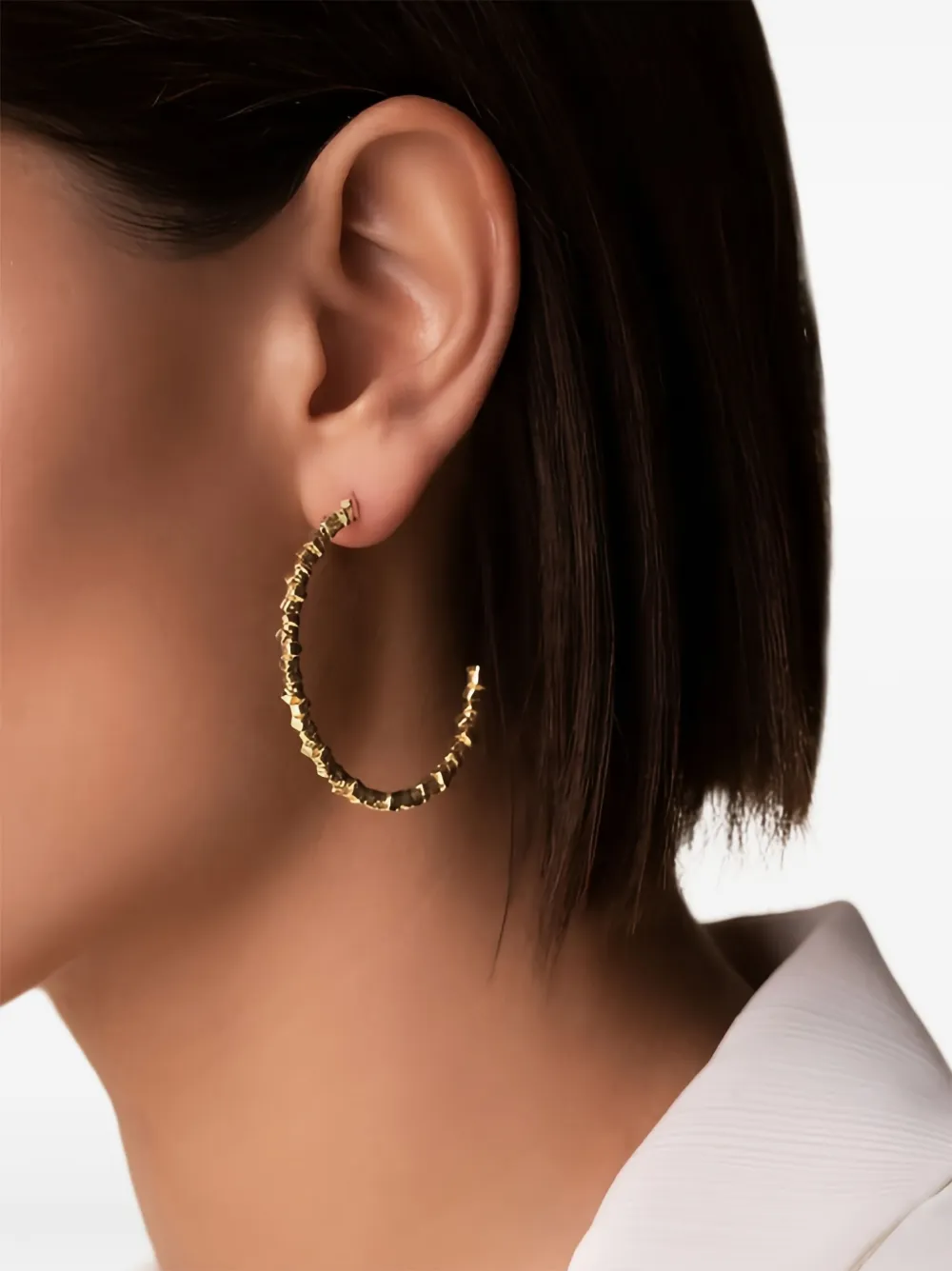  Suzanne Kalan 18k Rose Gold Hoop Earrings - Yellow 