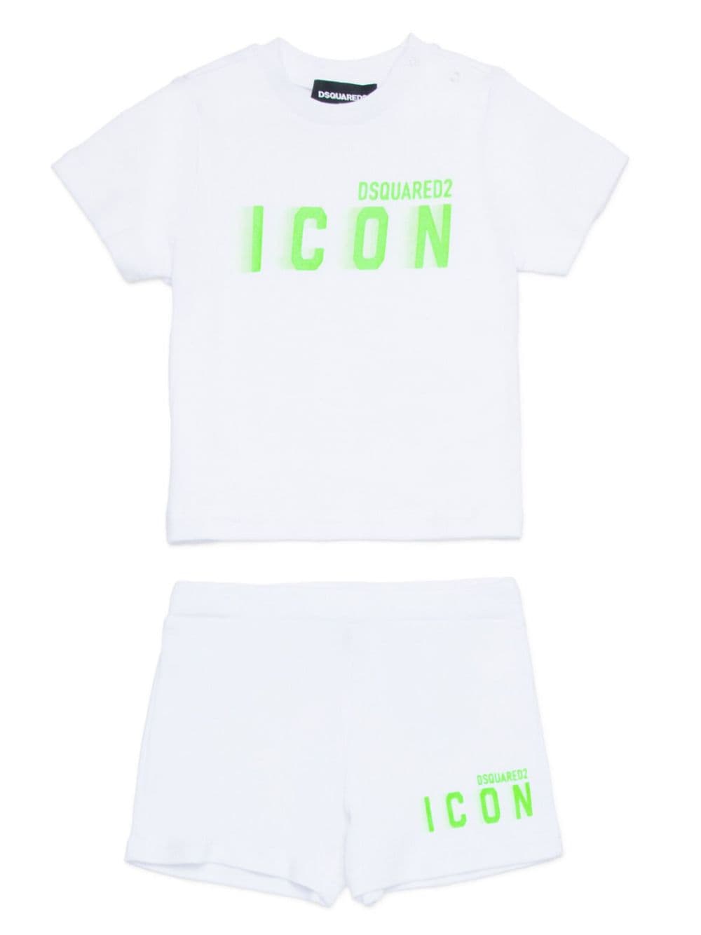 Dsquared2 Babies' Icon Logo-print T-shirt Set In White