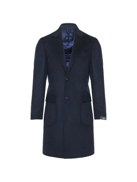 Barba single-breasted cashmere coat