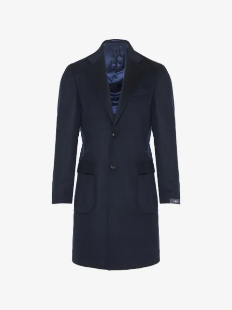 Barba single-breasted cashmere coat