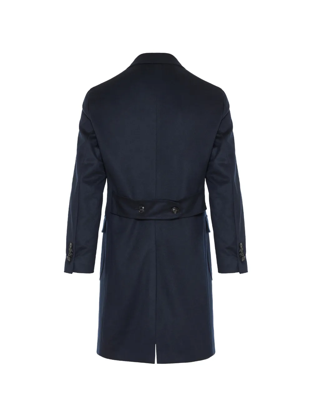 Barba Kasjmier mantel met enkele rij knopen Blauw