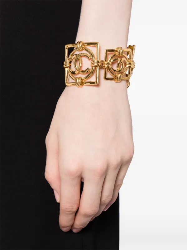 CHANEL Pre-Owned ココマーク スクエアチェーン ブレスレット CHANEL Pre-Owned ココマーク スクエアチェーン ブレスレット
