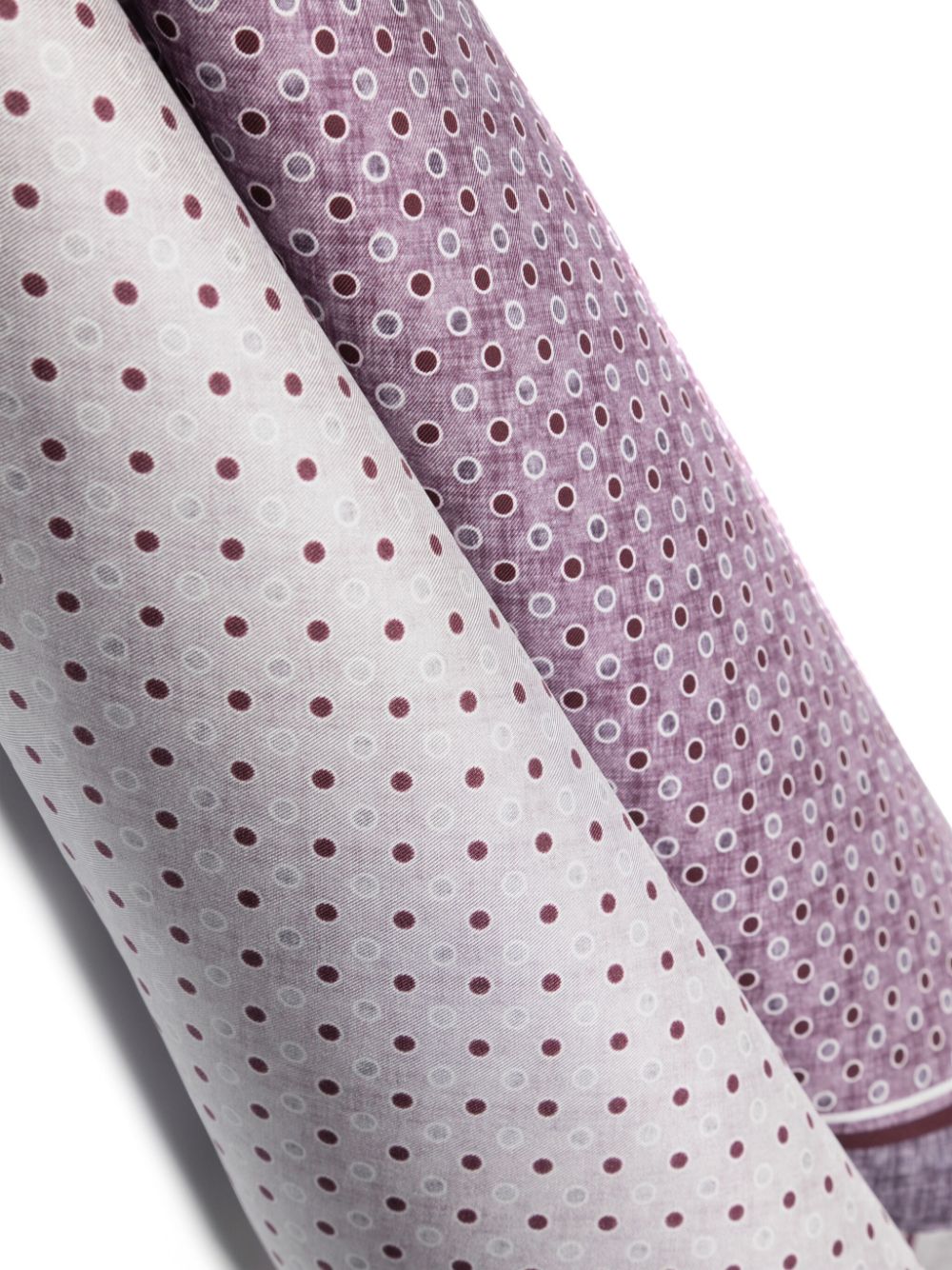 Shop Tagliatore Polka-dot Print Silk Scarf In Purple