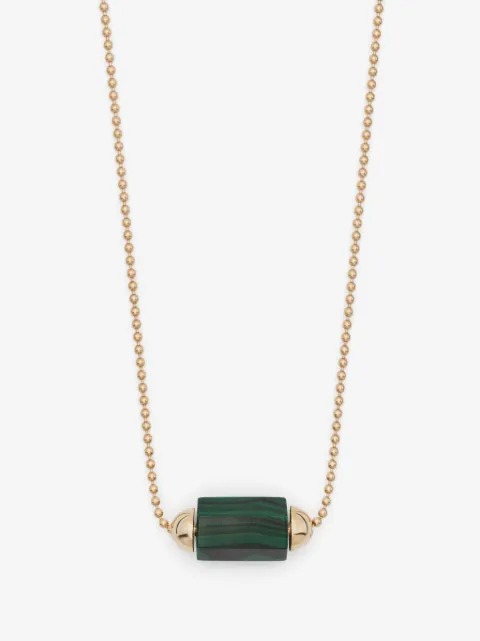 LUIS MORAIS 14kt yellow gold malachite necklace