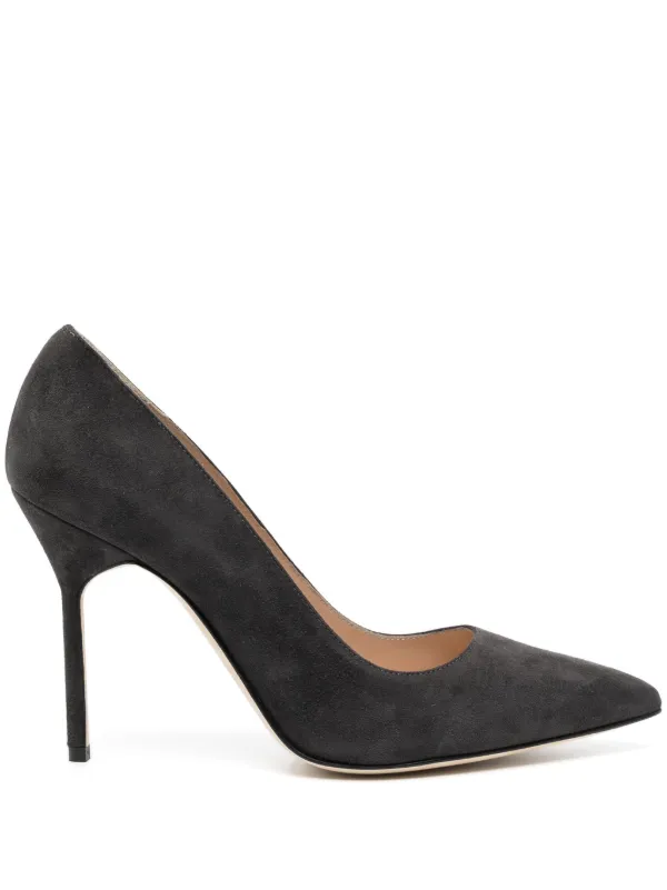 Manolo blahnik top black suede pumps
