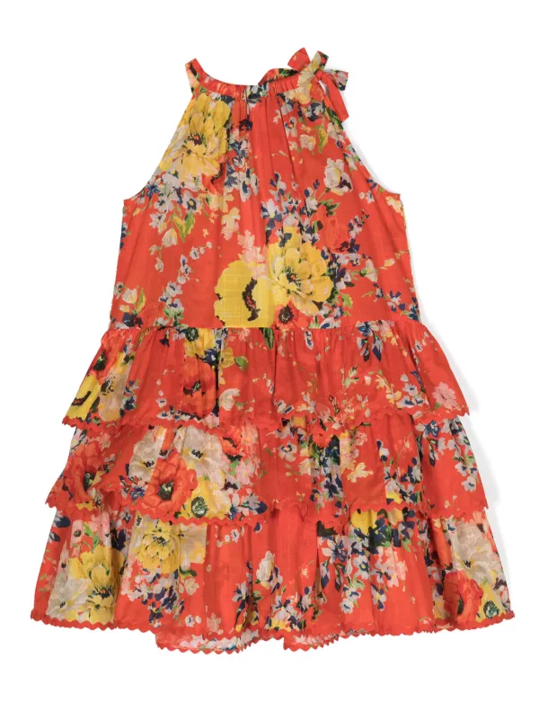 ZIMMERMANN Kids Alight Cotton Dress Red FARFETCH AU