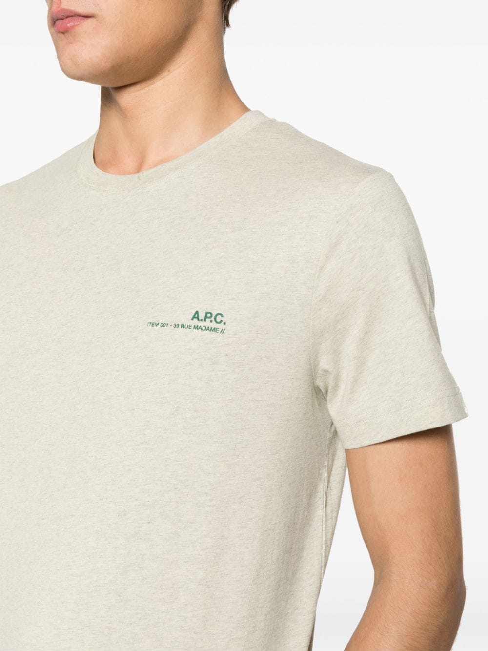 Shop Apc Item Cotton T-shirt In 绿色