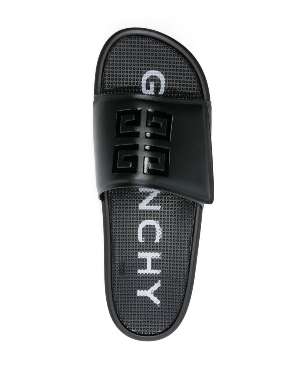 Shop Givenchy 4g-debossed Slides In Black