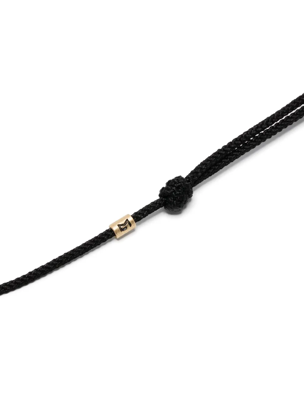 Luis Morais 14kt Yellow Gold Cord Bracelet In Black
