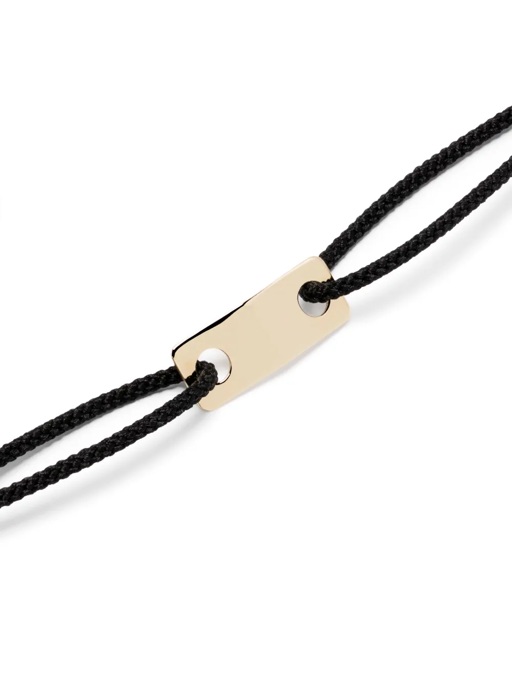 Luis Morais 14kt Yellow Gold Cord Bracelet In Black