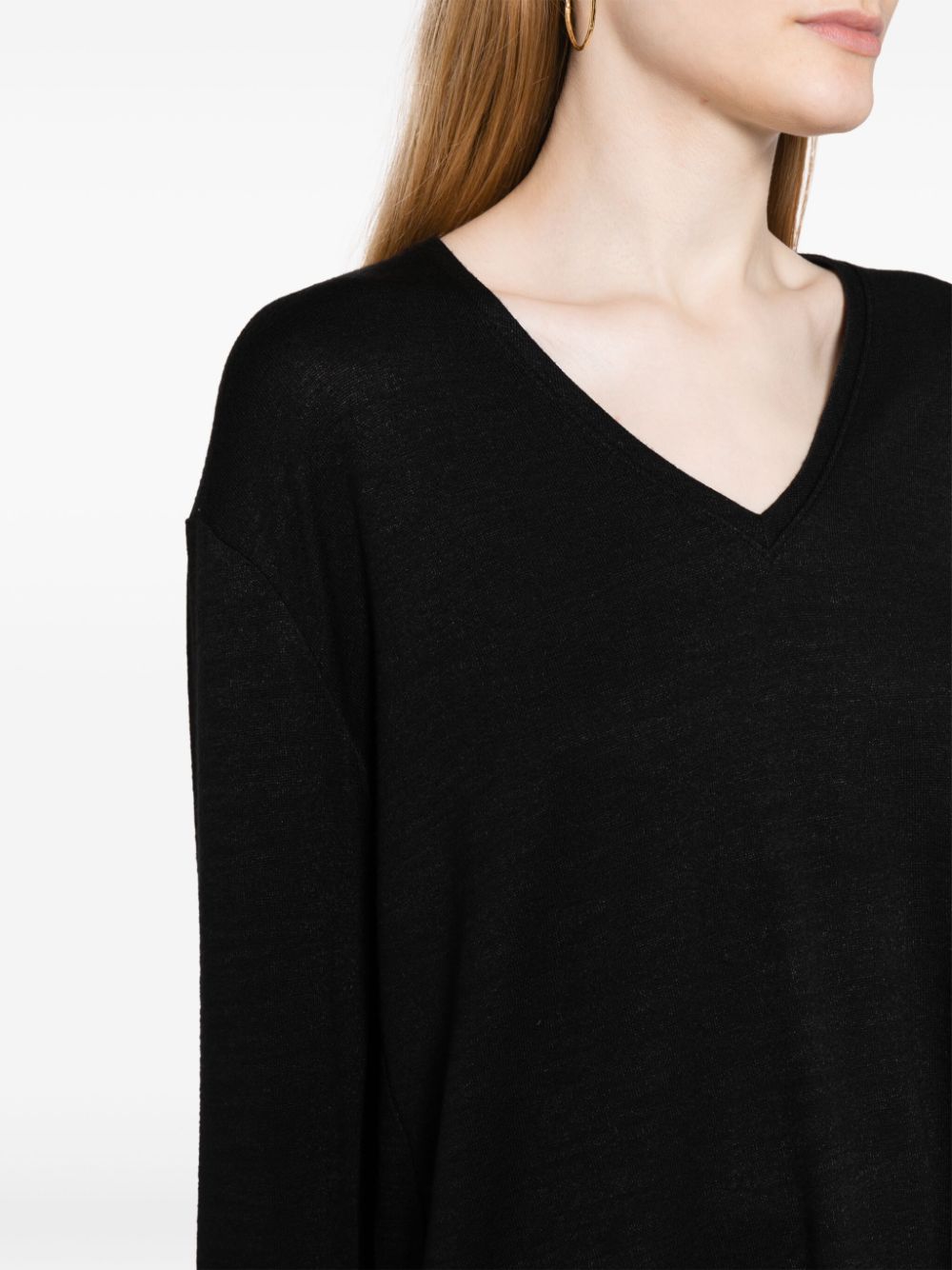 Shop Rag & Bone Hudson Fine-knit Sweatshirt In Black