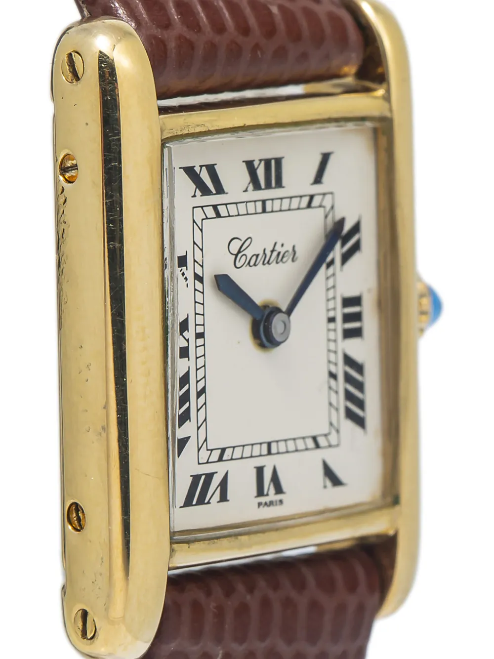 Pre-owned Cartier Tank 21mm In White