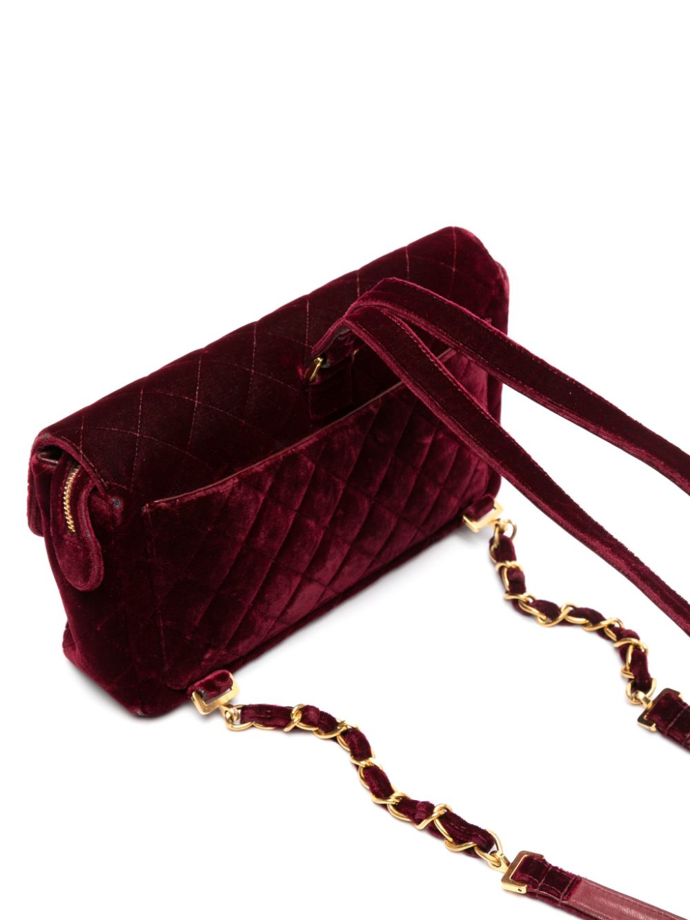 CHANEL 1994-1996 Classic Flap velvet shoulder bag Women