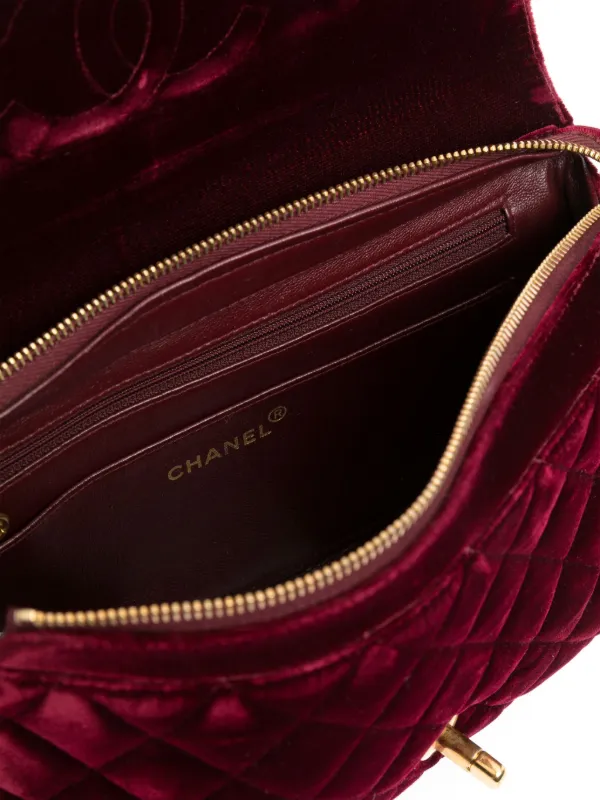CHANEL Pre-Owned 1994-1996 Classic Flap Velvet Shoulder Bag