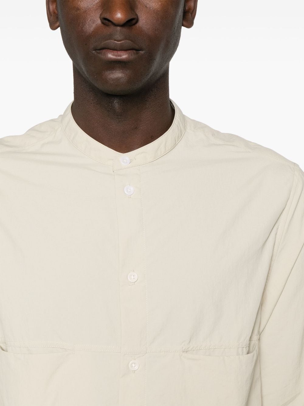 Shop Sage Nation Liam Button-up Shirt In Neutrals