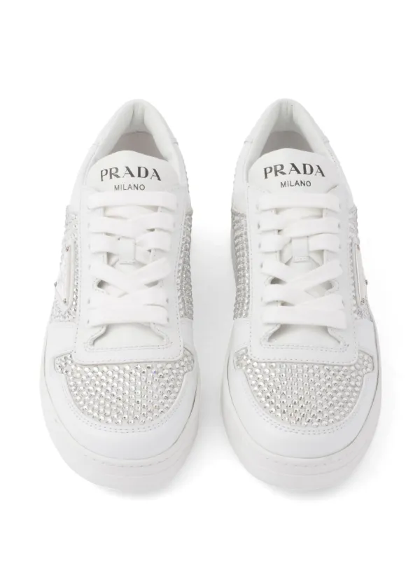 Prada white deals leather sneakers