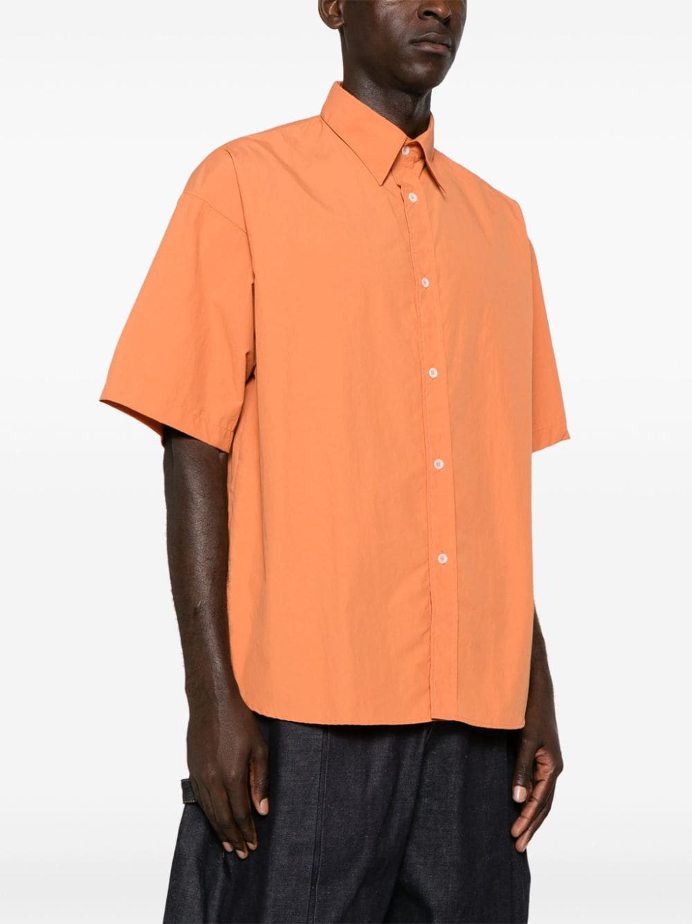 Shop Sage Nation Chisholm Drop-shoulder Shirt In Orange