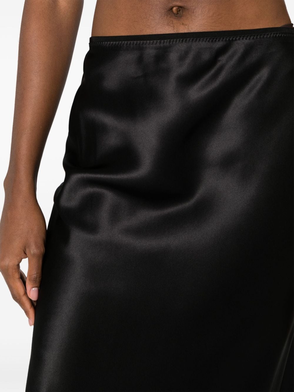 Shop Joseph Elasticated-waist Silk Skirt In Black