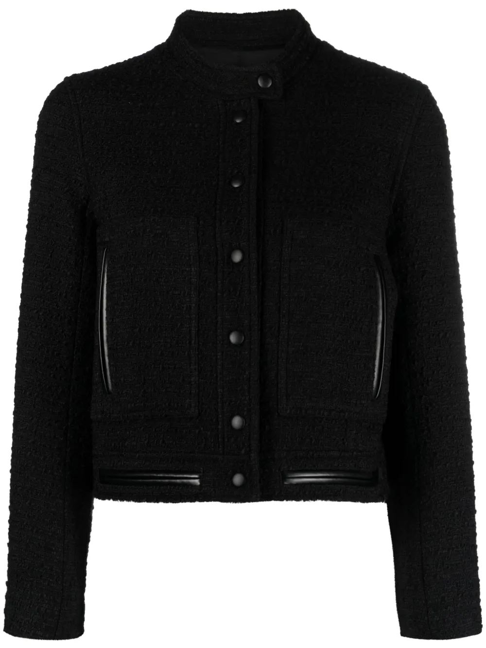 Alice press-stud tweed jacket