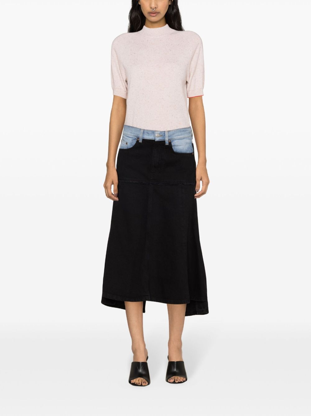 Victoria Beckham Denim mini-rok - Zwart