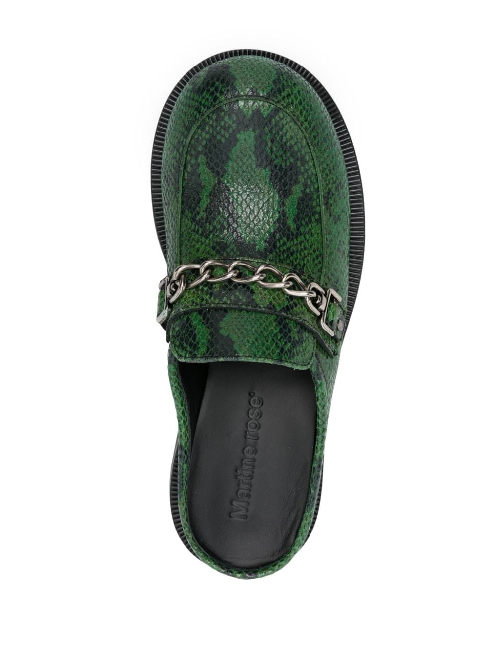Shop Martine Rose Bulb Chain-link Detailed Mules In Green