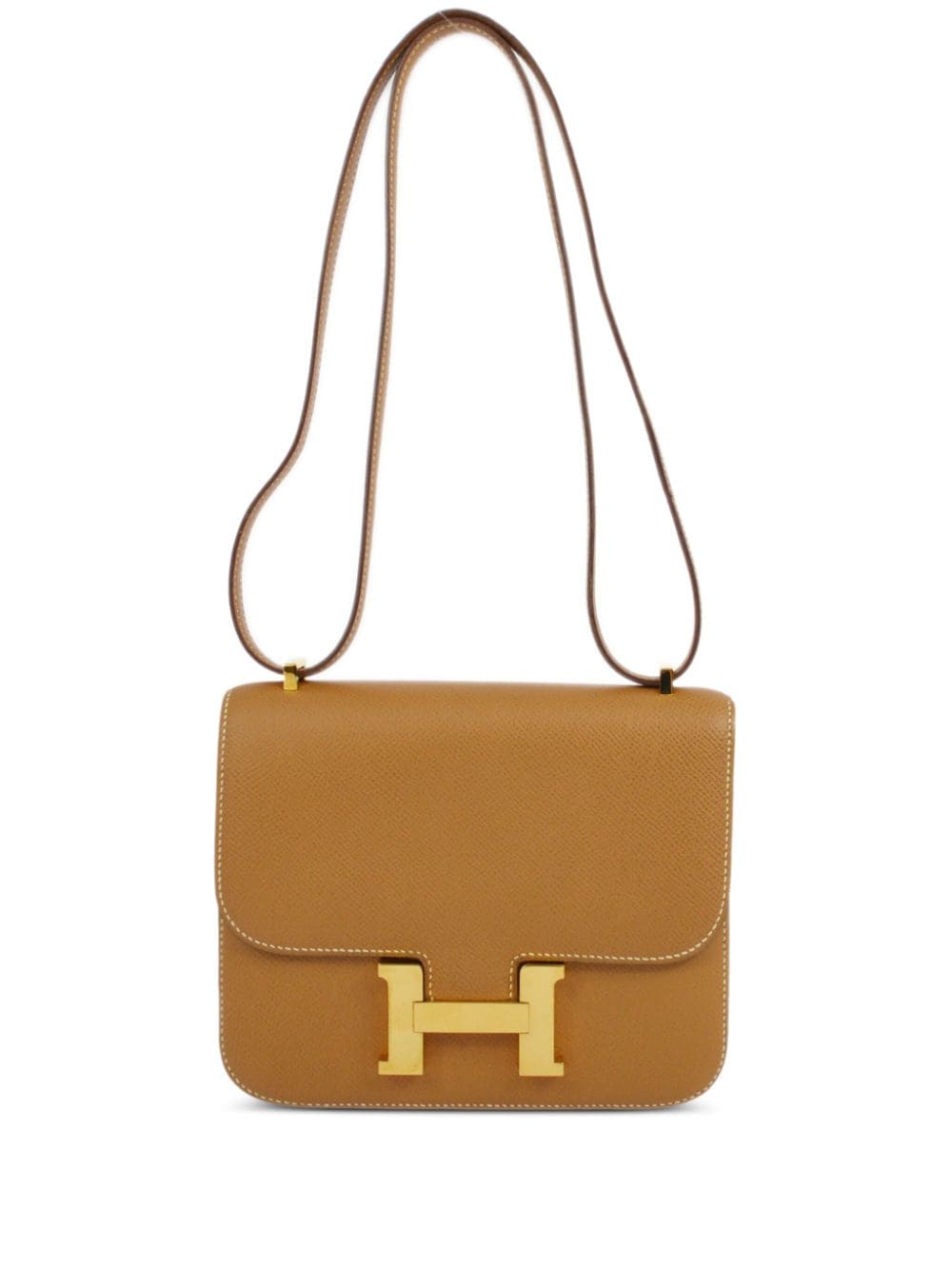 Pre-owned Hermes 1991  Constance 18 Shoulder Bag In Brown