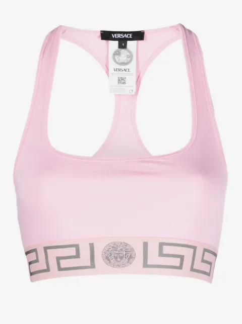 Versace Greca-detailed scoop-neck bra