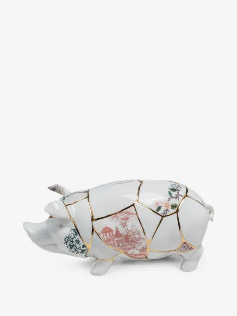 Seletti alcancía de porcelana Kintsugi